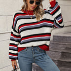 R&B | Gestreifter Strickpullover in Sanften Tönen