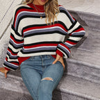 R&B | Gestreifter Strickpullover in Sanften Tönen