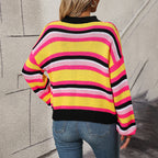 R&B | Gestreifter Pullover Acryl Farblich, Bequem