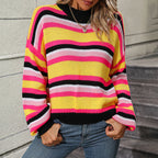 R&B | Gestreifter Strickpullover in Sanften Tönen