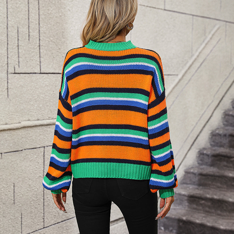 R&B | Gestreifter Pullover Acryl Farblich, Bequem