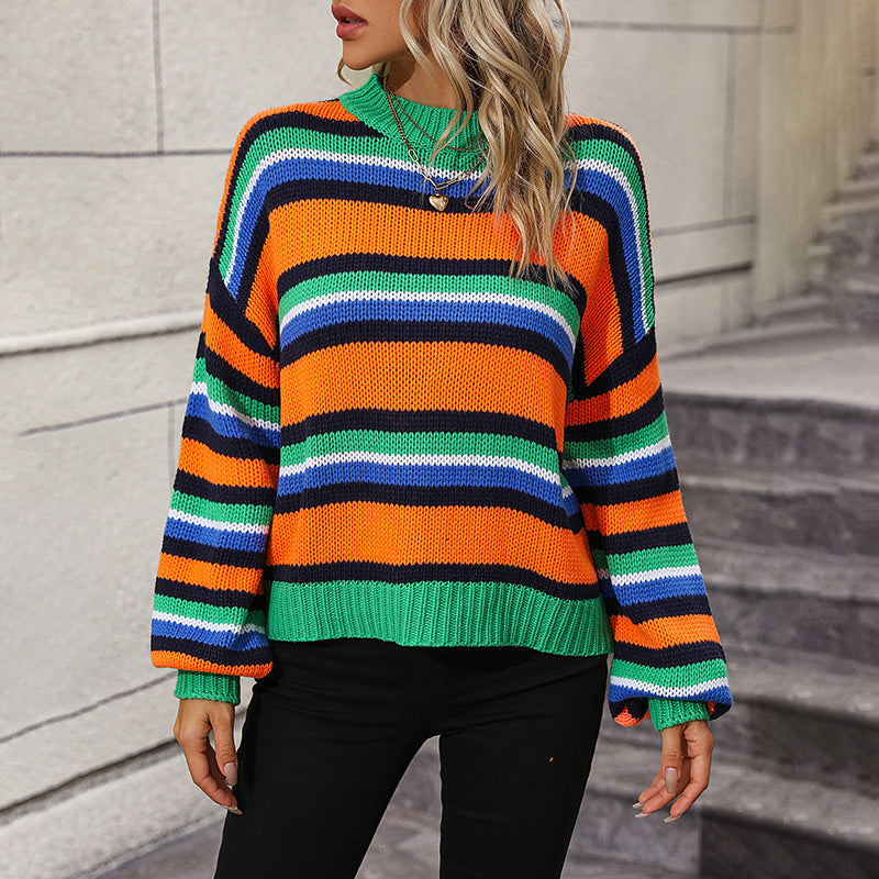 R&B | Gestreifter Pullover Acryl Farblich, Bequem