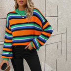 R&B | Gestreifter Strickpullover in Sanften Tönen