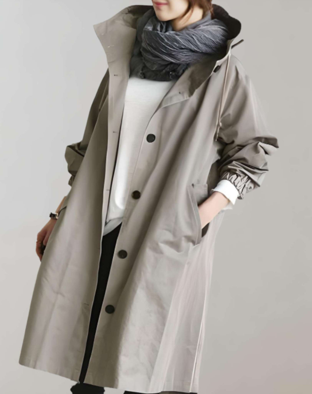 R&B | Wasserfester und Warmer Kapuzen-Trenchcoat
