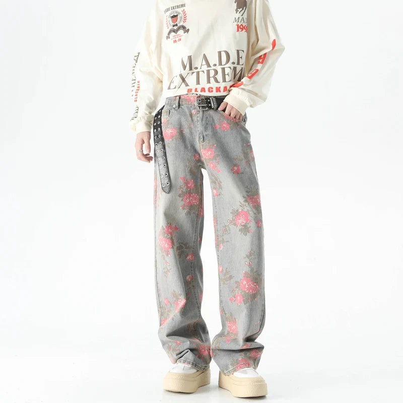 R&B | Jeans mit Blumenmuster für Herren