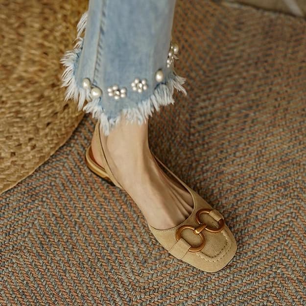 R&B | Schuhe Frauen Flach Offener Rücken Sommerschuhe