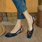 R&B | Schuhe Frauen Flach Offener Rücken Sommerschuhe