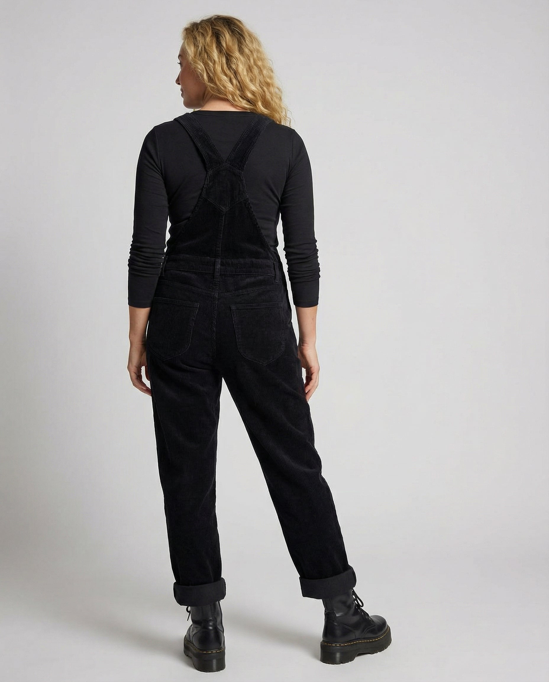 R&B | Schwarz Latzhose Damen Lässig