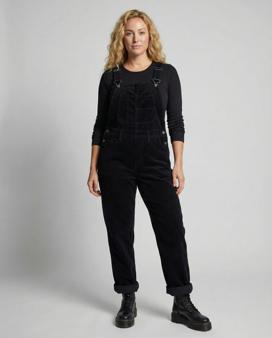 R&B | Schwarz Latzhose Damen Lässig