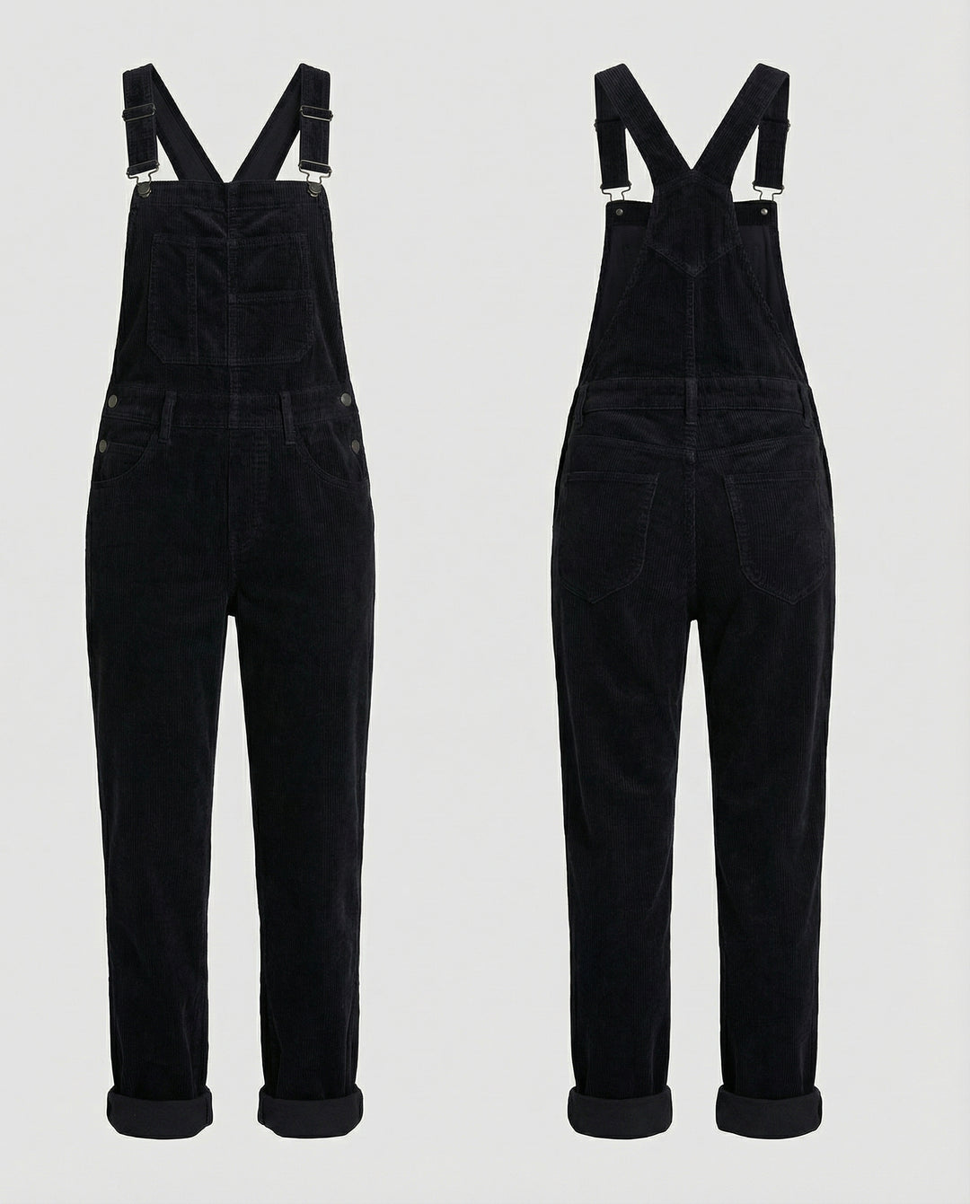 R&B | Schwarz Latzhose Damen Lässig