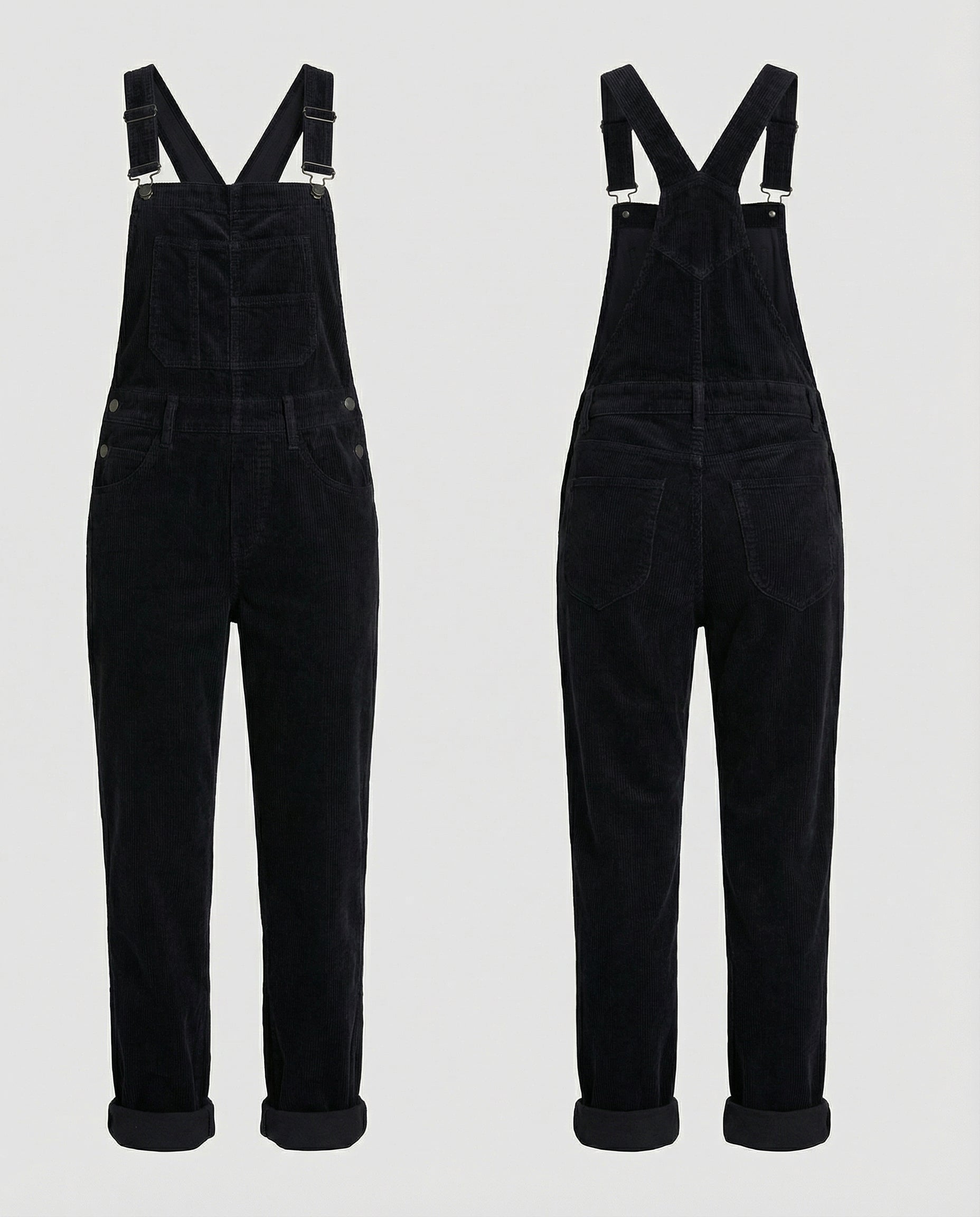 R&B | Schwarz Latzhose Damen Lässig