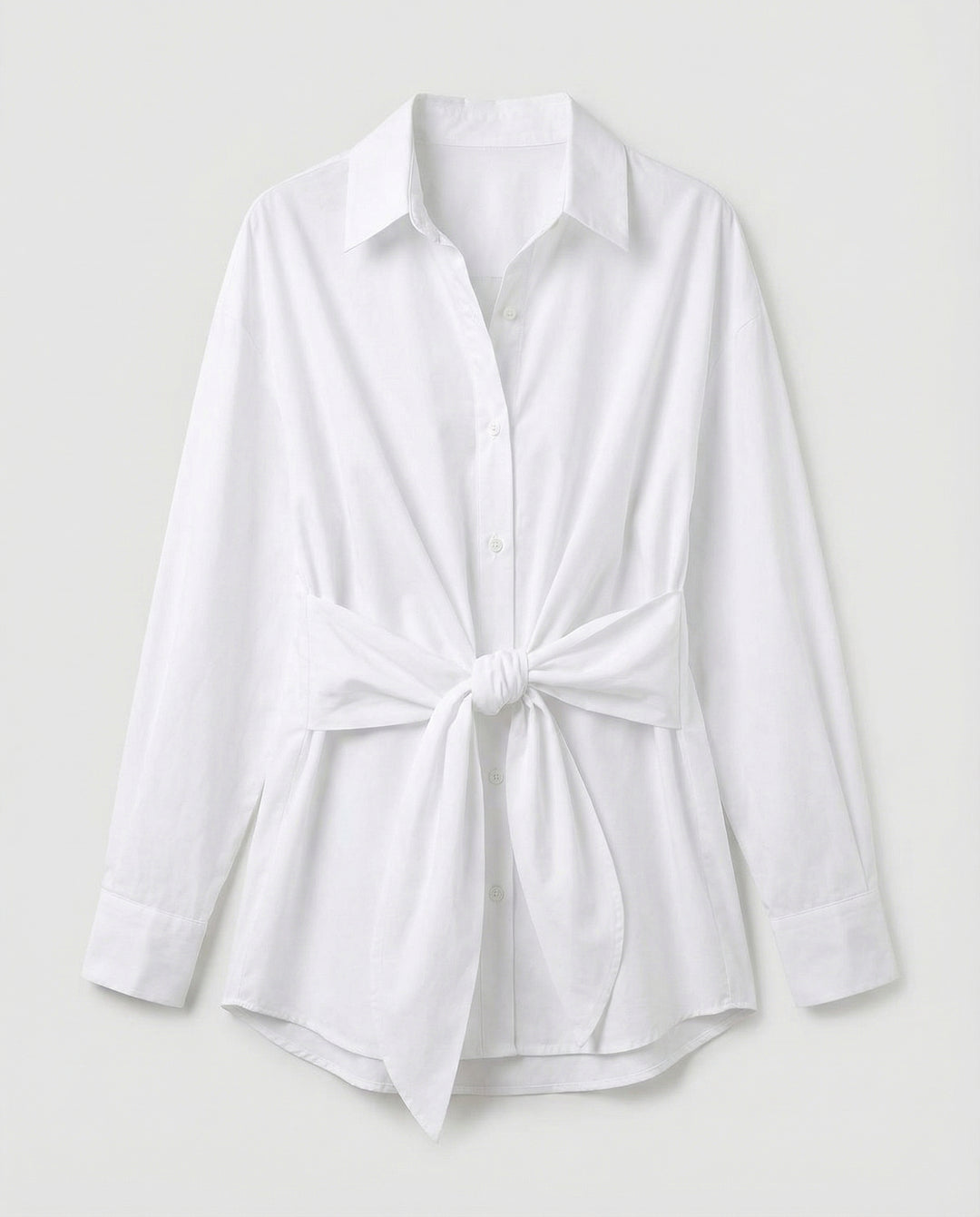 R&B Langärmelige Bluse mit Bindeband