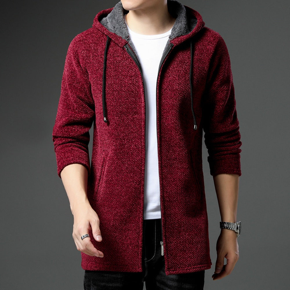 R&B | Reißverschlussjacke mit Kapuze Weiche Strickware Modern und Bequem