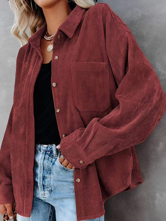 R&B | Cordjacke mit Knöpfen