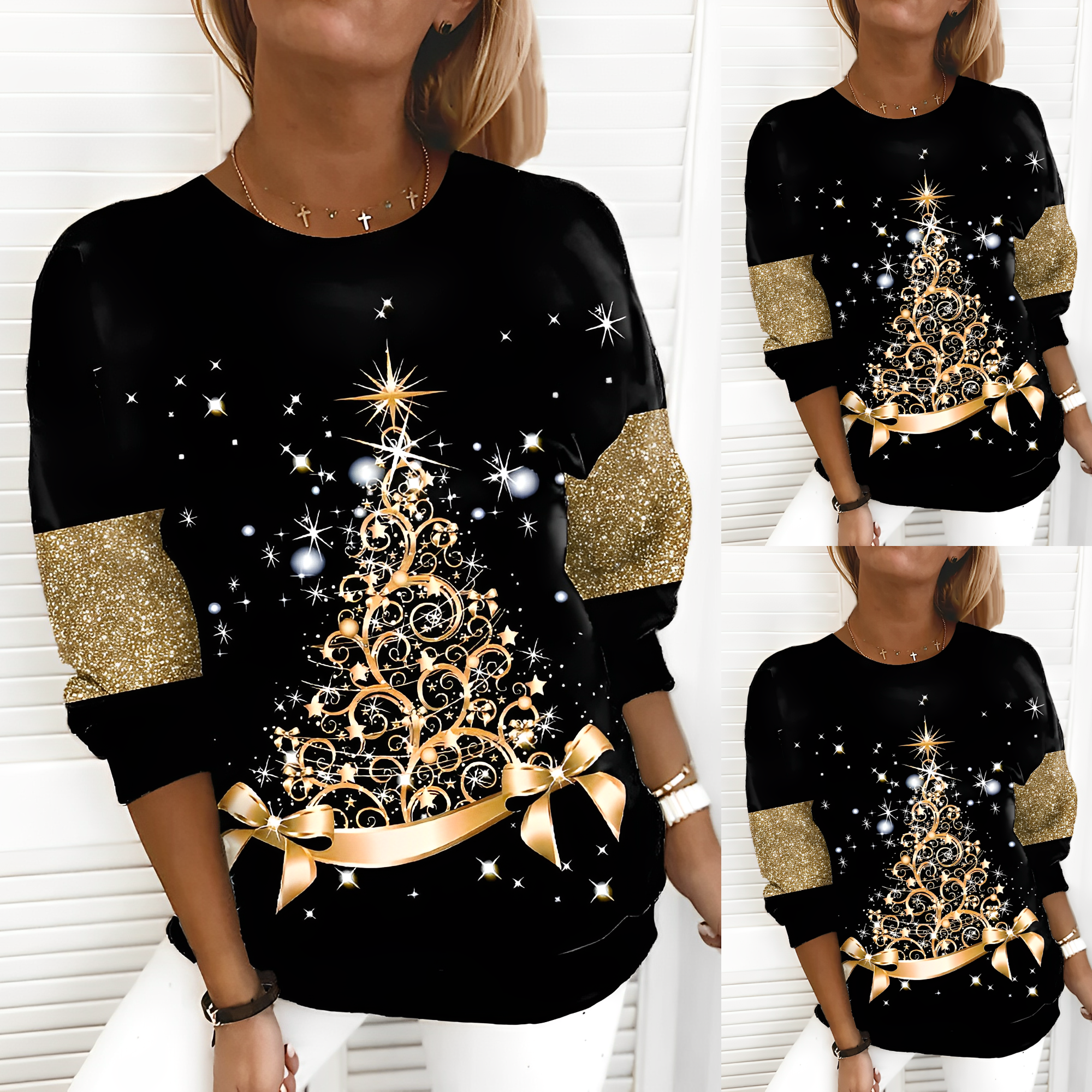 R&B | Weihnachts-Pullover mit Tannenbaum