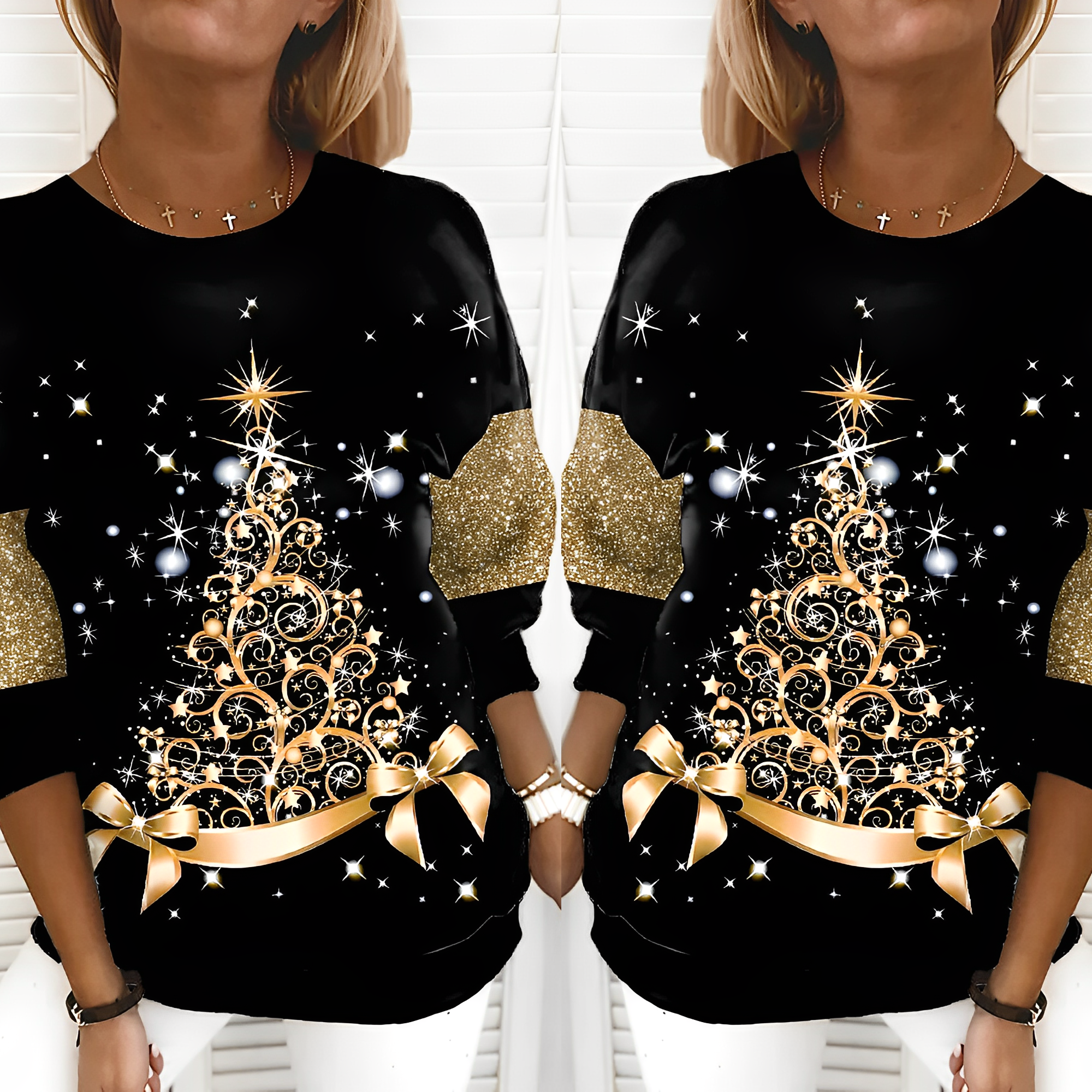 R&B | Weihnachts-Pullover mit Tannenbaum