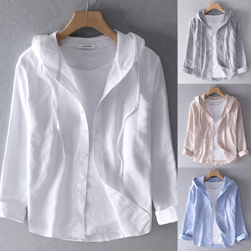 R&B | Damen Luftige Weiche Bluse mit Kapuze Taschen