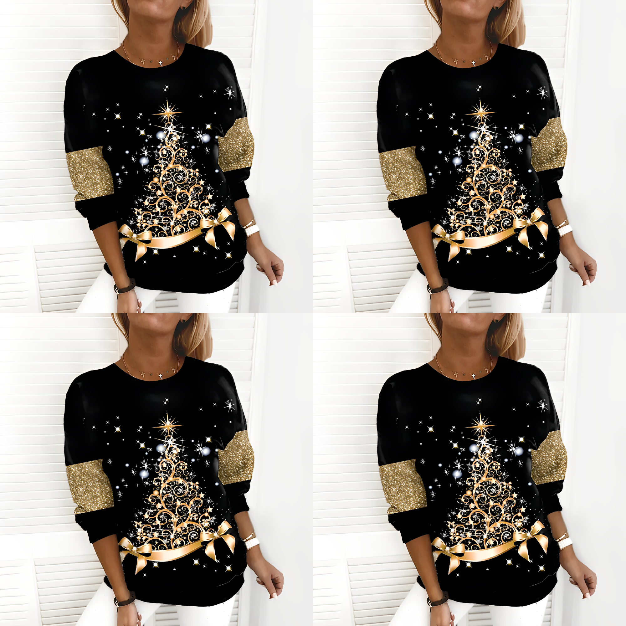 R&B | Weihnachts-Pullover mit Tannenbaum