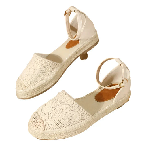 R&B | Damen Sommer Knöchelriemen Sandalen Boho