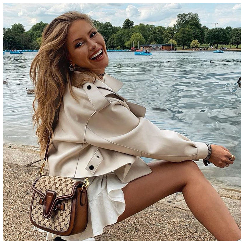 R&B | Kurzes Damenjackett - Eine Lässige Lederjacke für Damen
