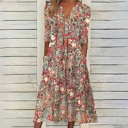 blumen-midikleid | hannah