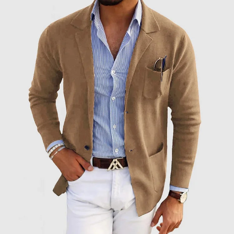 R&B Herren Blazer mit Reverskragen und Fronttaschen