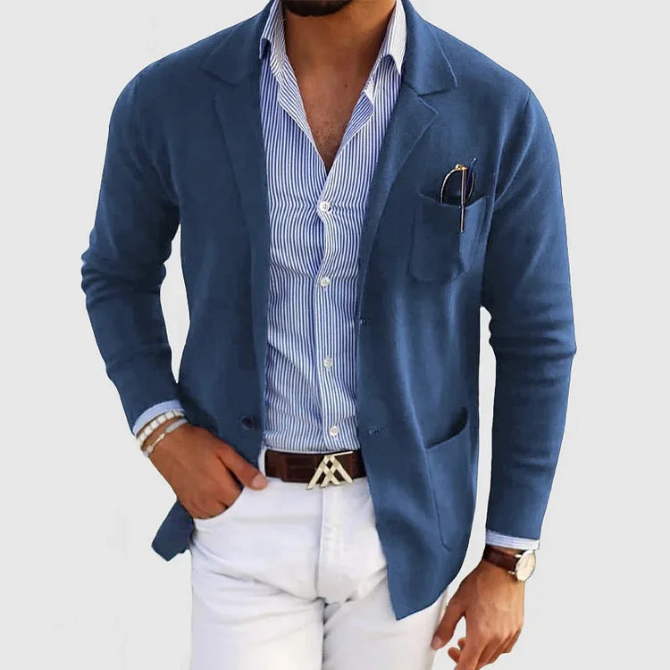 R&B Herren Blazer mit Reverskragen und Fronttaschen