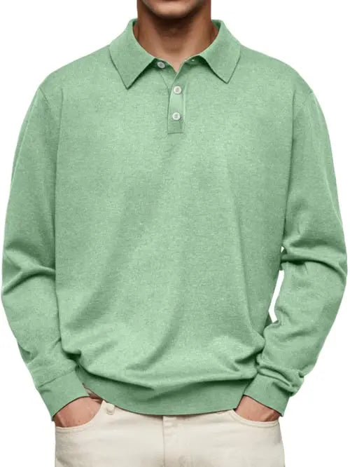 R&B | Langarm-Poloshirt Herren