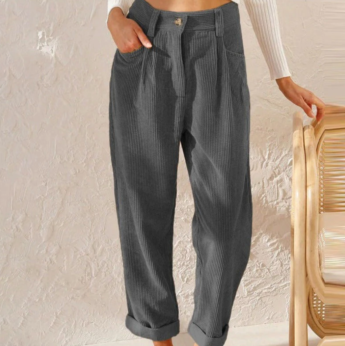 Lässige Freizeithose aus Cord