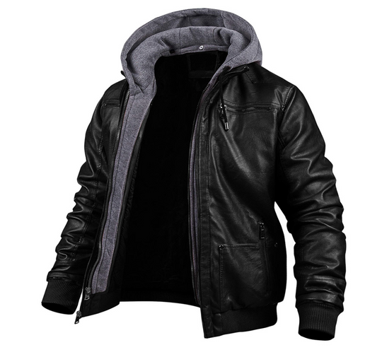 R&B | Klassische Leder-Winterjacke