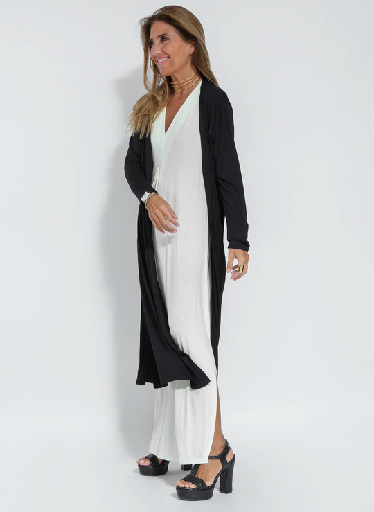 R&B | Ensemble Bestehend Aus Einem Langen, Figurformenden Kleid und Einer Weste