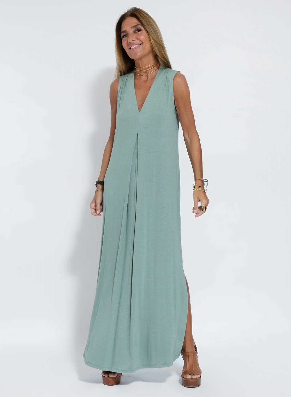 R&B | Set mit Langem, Schlank Machendem Kleid und Weste