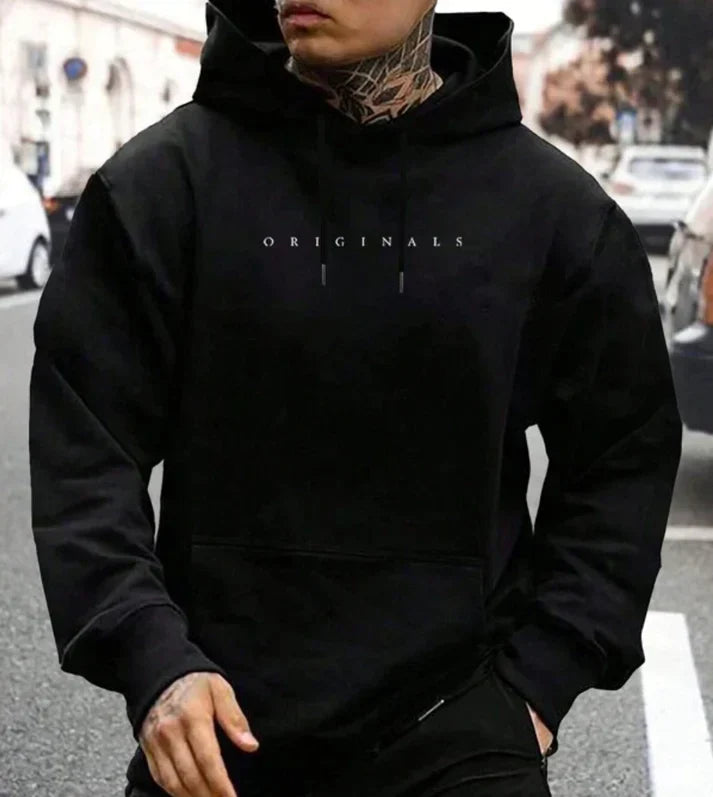 R&B | Streetwear Herbst Hoodie mit Kordelzug für Herren