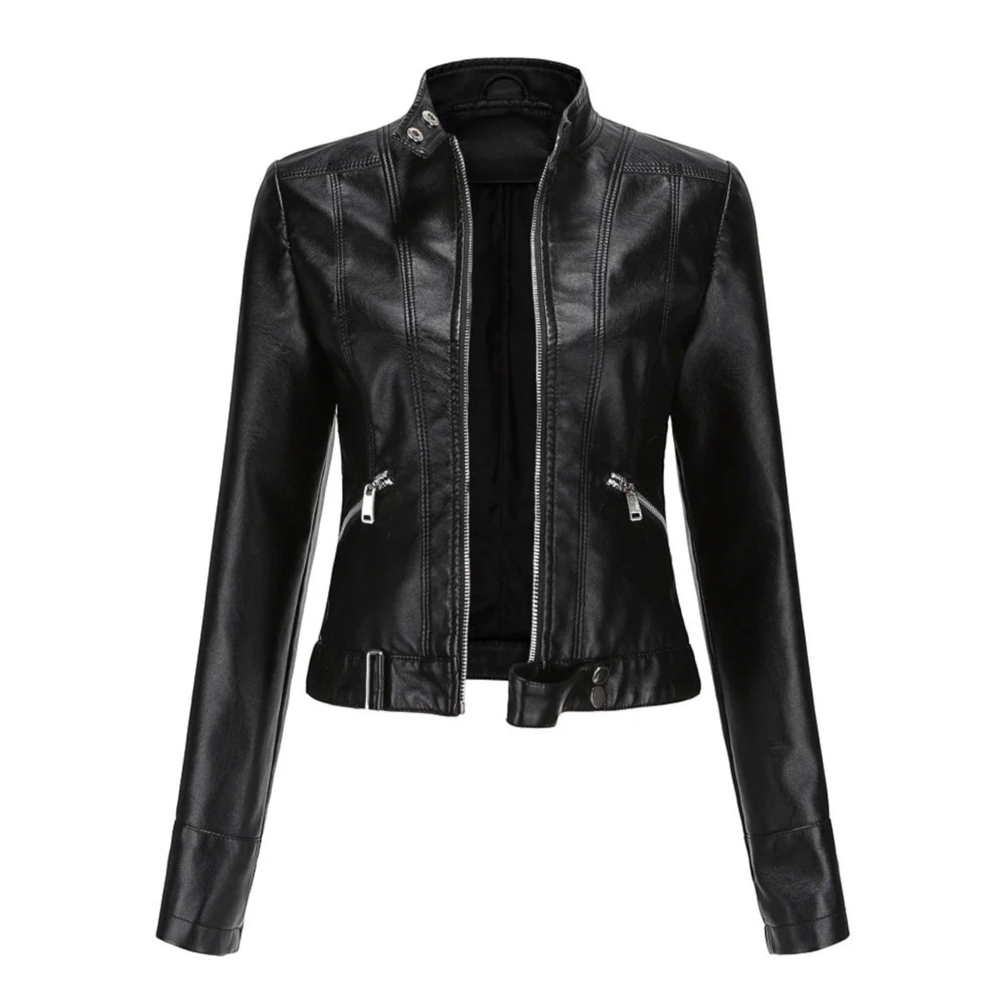 R&B | Kurze Bikerjacke für Frauen - Langarm