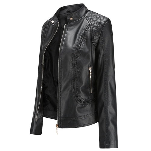 R&B | Lederjacke mit Hohem Kragen Herbst Edition