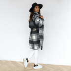 R&B | lange Winterjacke Damen - stylische Jacke mit Knöpfen