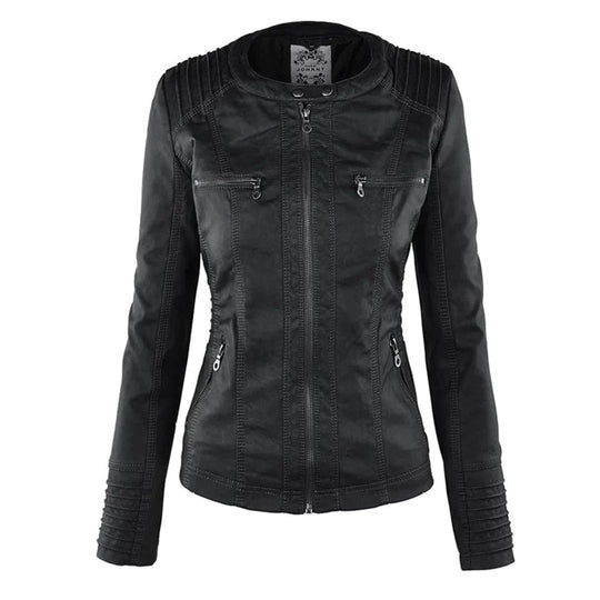 R&B | Elegantes Motorradjacke mit Kapuze Aus Hochwertigem Leder