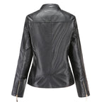 R&B | Lederjacke mit Hohem Kragen Herbst Edition