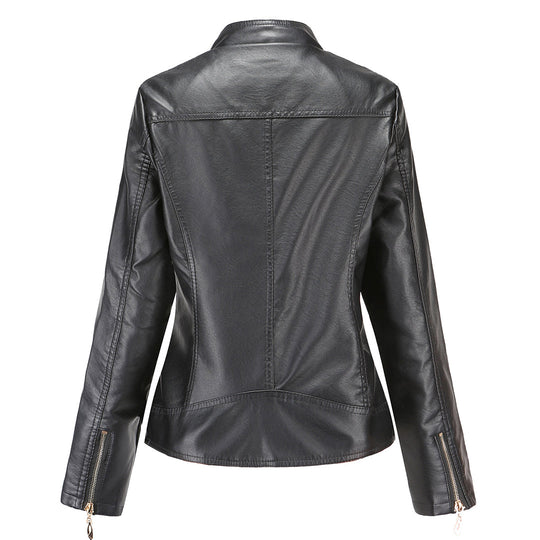 R&B | Lederjacke mit Hohem Kragen Herbst Edition