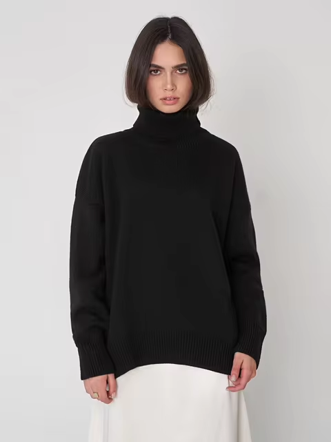 R&B | Rollkragenpullover mit lockerer Passform