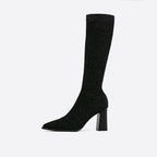 Knielange Stiefel mit Spitze und Absatz R&B