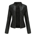 R&B | Lederjacke - Biker-Stil & Stehkragen-Detail