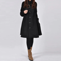 R&B | Eleganter Schwarzer Mantel für Damen