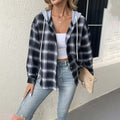 R&B | Karierte Hemd mit Kapuze und Knöpfen Baumwolle/polyester Lässig und Trendy