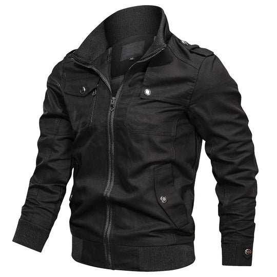 R&B | Bomberjacke Normale Passform Bomberdesign mit Rippkragen und Epauletten Mehrere Taschen