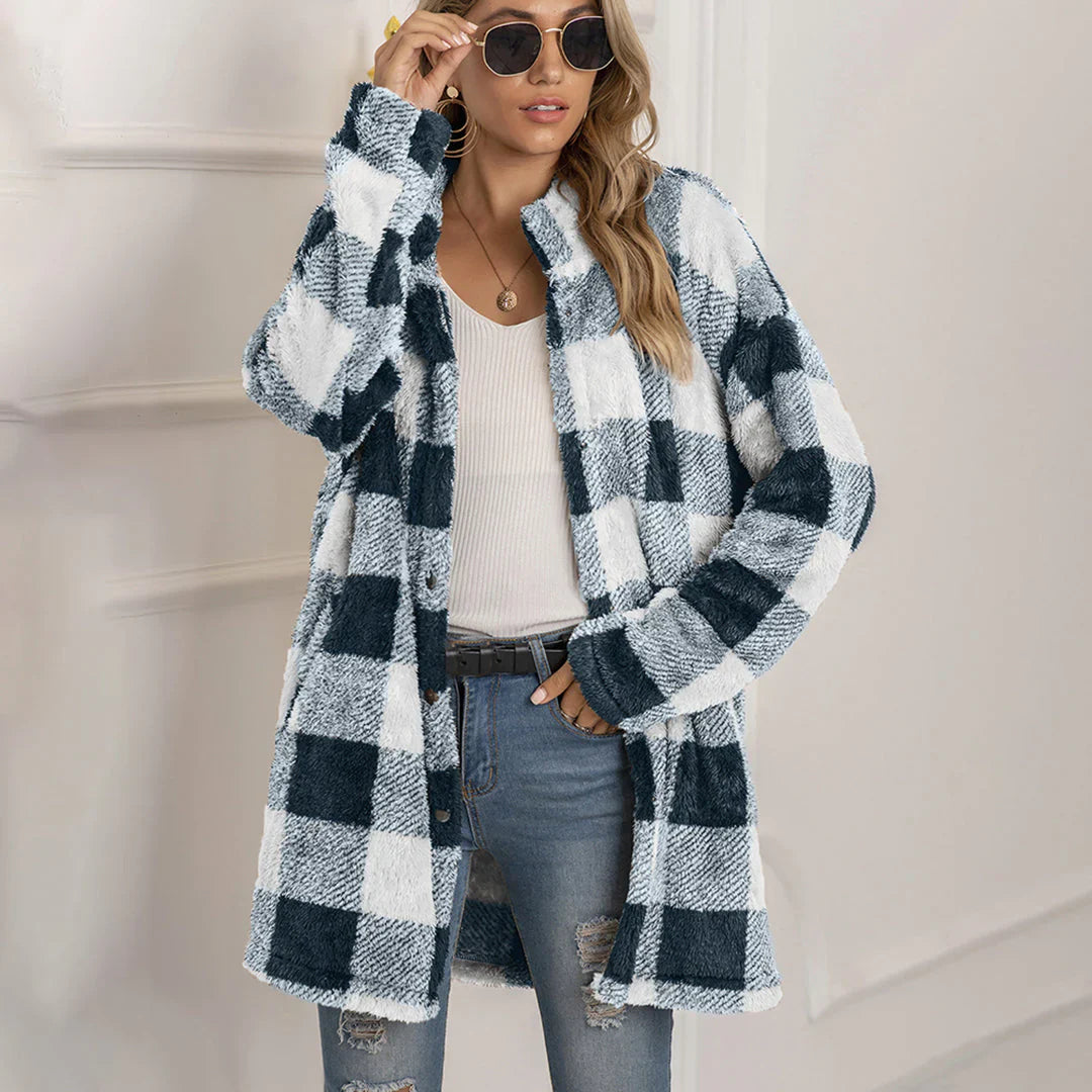 R&B | Bequeme karierten Jacke