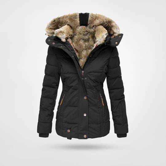 R&B | Warme Modische Winterjacke mit Innenfutter und Kapuze