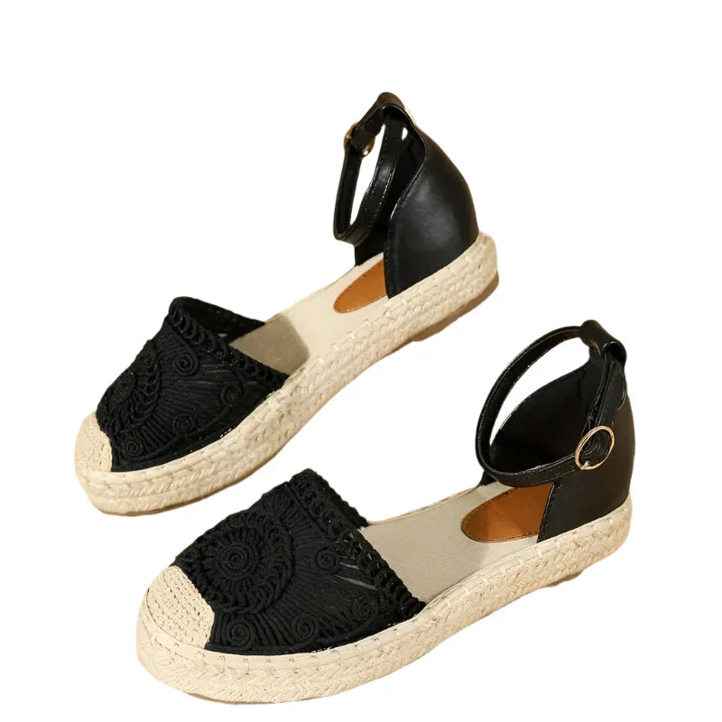 R&B | Damen Sommer Knöchelriemen Sandalen Boho