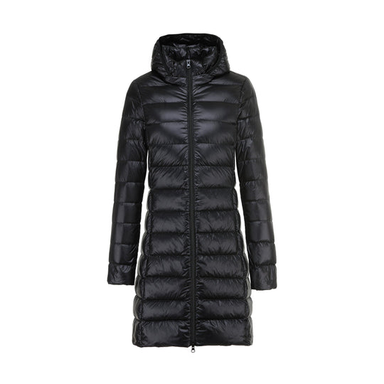 R&B | Steppjacke mit Kapuze für Damen - Lang