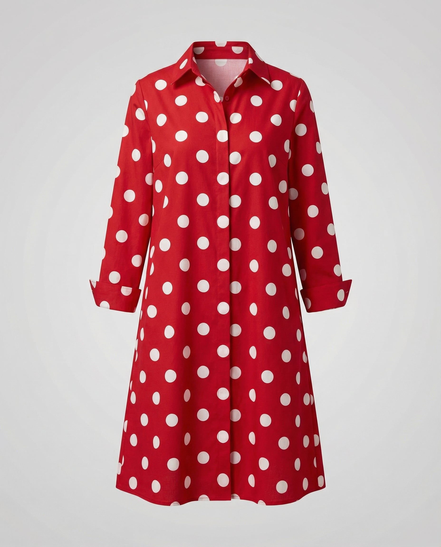 Kleid mit Eleganten langen Ärmeln.